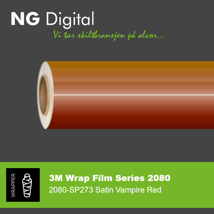 3M 2080 Satin Vampire Red Vinyl Wrap | SP273